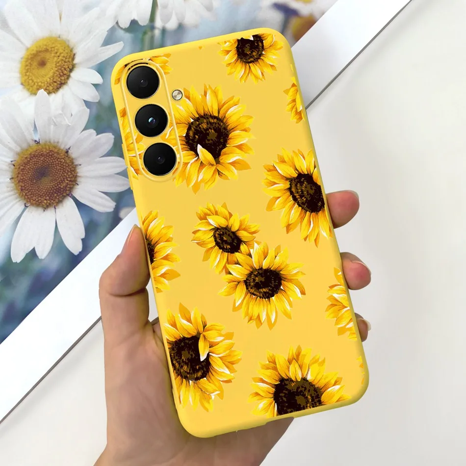 For Samsung Galaxy A05s Case Samsung A05S SM-A057F 4G 2023 Cute Sunflower Lavender Pattern Candy Color Soft Silicone TPU Cases