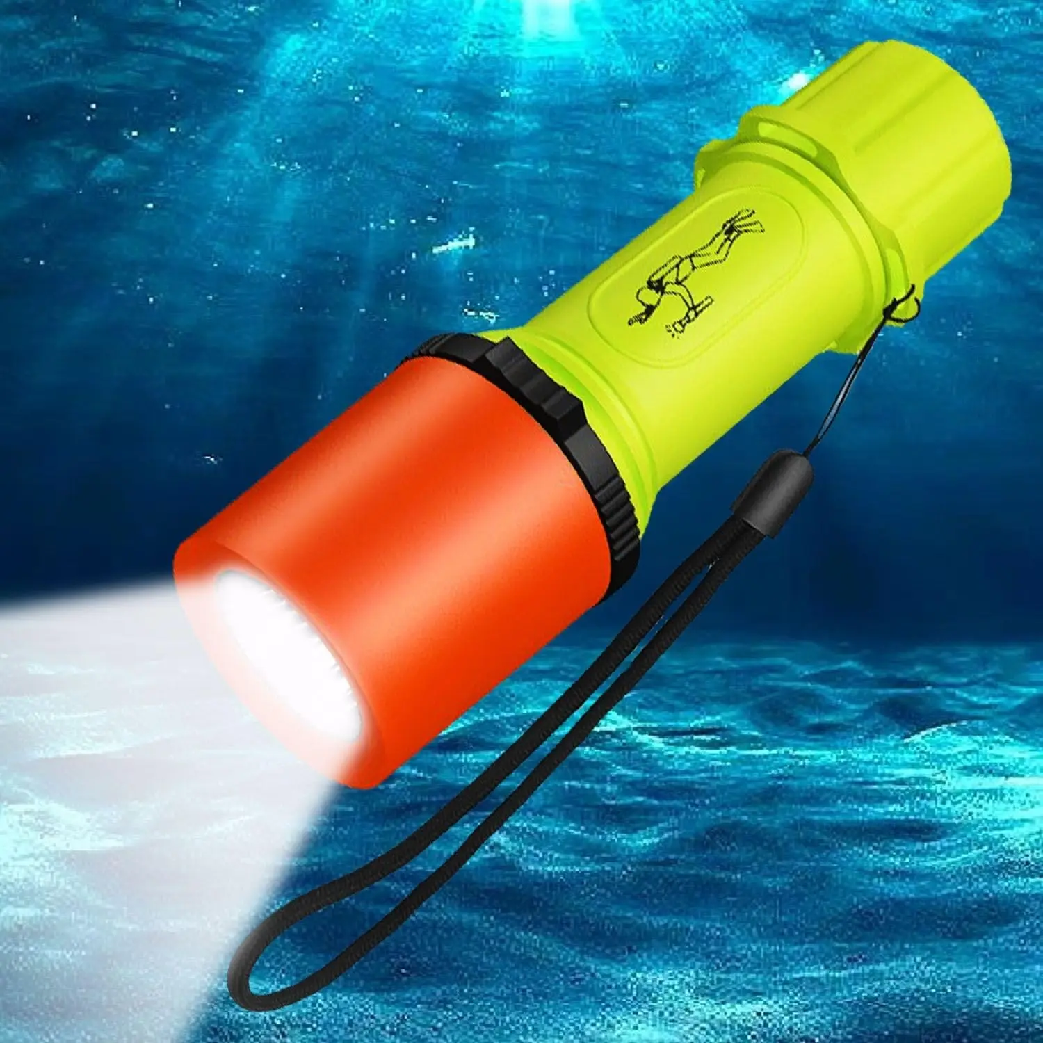 Super Bright LED Diving Flashlight IPX8 Waterproof Underwater Torch for Scuba Diving Snorkeling Caving Outdoor Water Sports