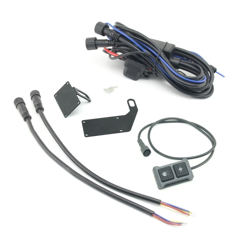 Motorbike LED Spotlight Fog Light Wiring Harness Cable Relays Wire Wired Switch High And Low Beam with Flash DropShipping