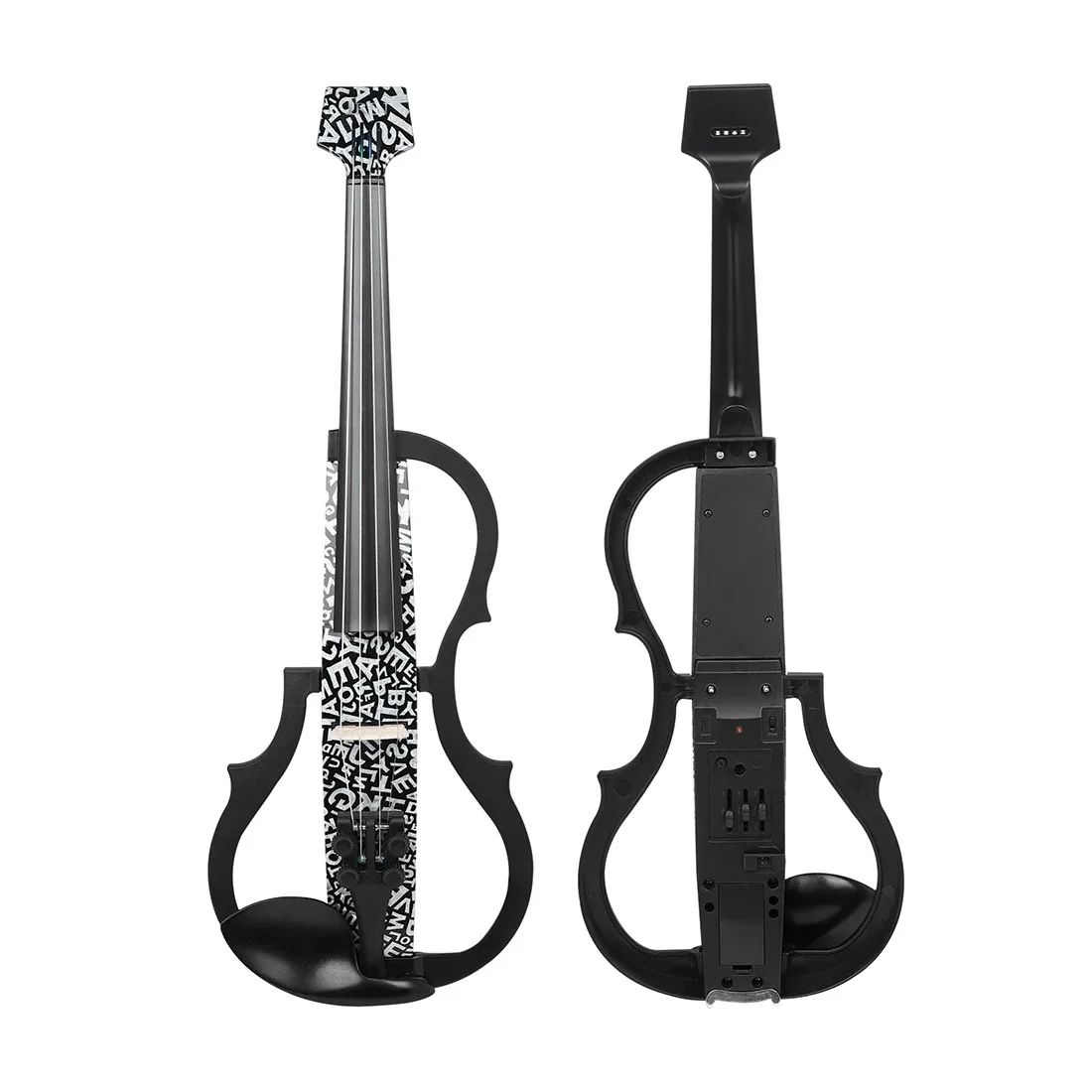 IRIN 4/4 Electric Violin Carbon Fiber Electric Silent Violin Professional Fiddle with Shoulder Rests Headphones Audio Cable