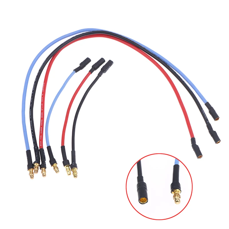 

@3Pcs RC Motor/ESC Extension Cable 10CM/25CM With 16AWG Silicone Cable 3.5mm Banana Head For RC Drone Car Toy Diy Accessories