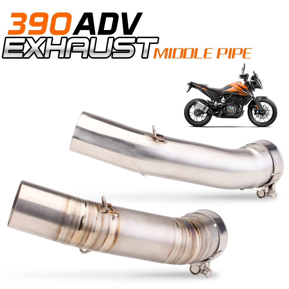 For DUKE 125 250 390 ADV Adventure 2017 2018 2019 2020 2021 2022 2023 51mm Exhaust Middle Link Pipe Muffler Connection Tube