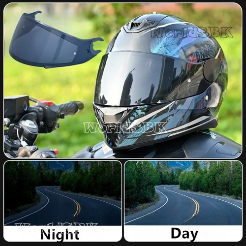 Imagen 2 del producto Para D Skwal d-skwal 2 Spartan casco visera de repuesto de cara completa casco lente visera accesorios Capacete parabrisas para SHARK