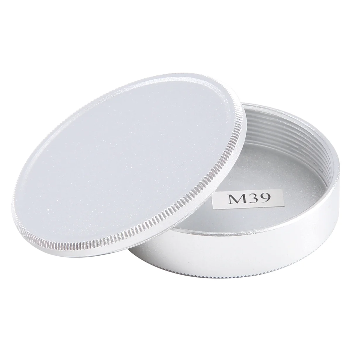 Metalen Body Cap En Lens Achterdop Set Voor M39 Ltm Lsm Leica Schroefbevestiging Mcm 39S (Zilver)