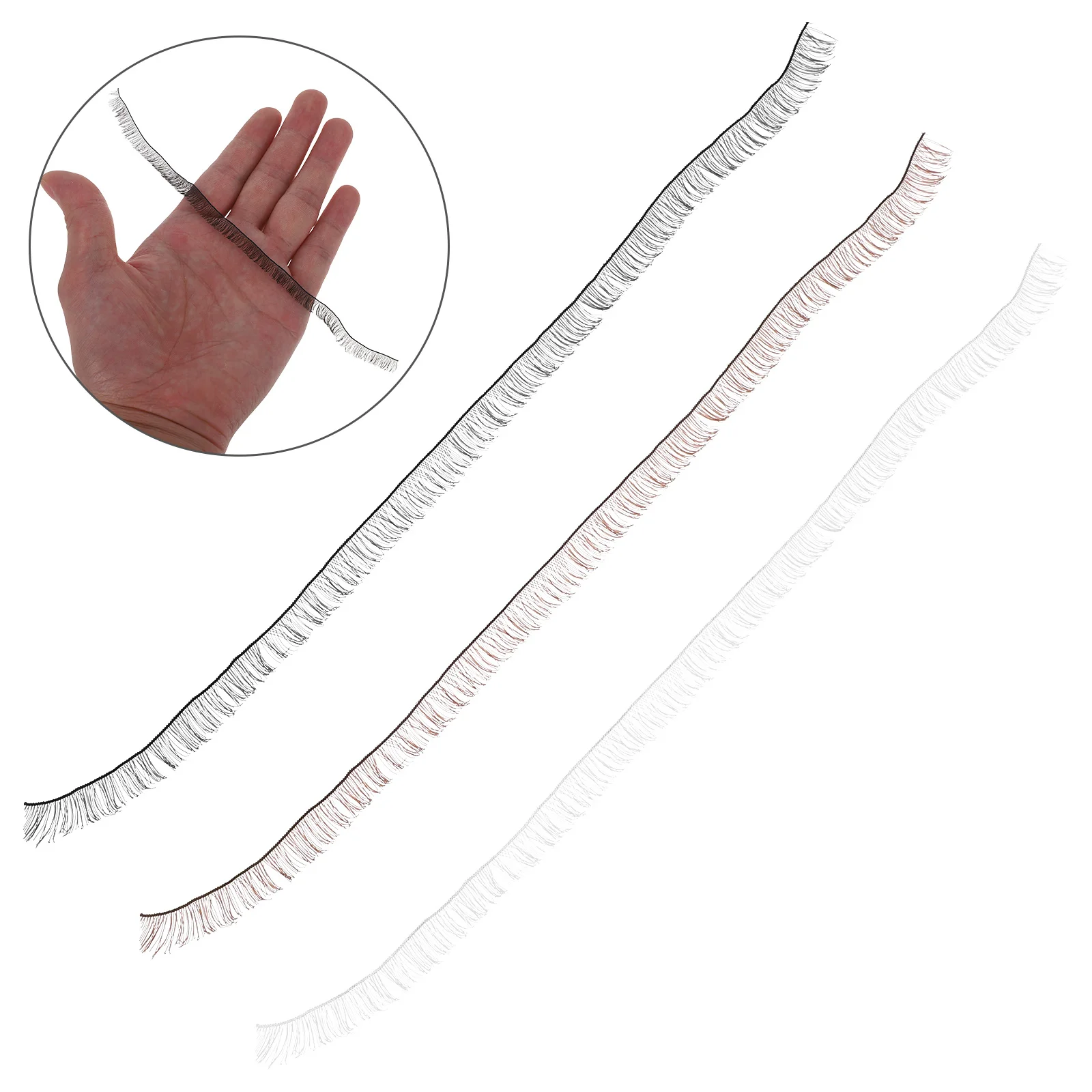 

30Pcs Eyelashes Strips 20cm Long False Linges Decorative Accessories DIY Crafts Baby Makeup Strip Lashes Eyelashes