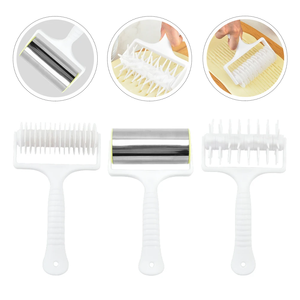 

1 set 1 Set Pizza Hole Puncher Dough Docker Cake Pie Roller Pastry Bread Baking Tool Homemade Cooking Kitchen Smooth Handle Even