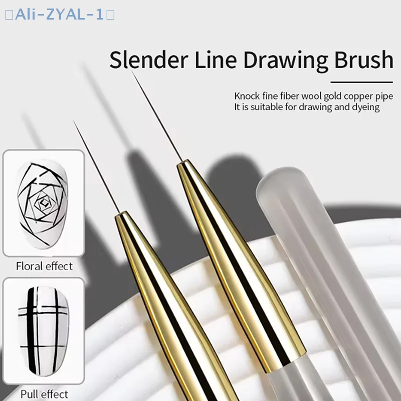 【ZYAL-1】ชุดปากกาเพ้นท์เล็บอะคริลิค 5 ชิ้น ด้ามจับอะคริลิค สำหรับวาดลายเส้น ลายเส้นละเอียด ลายดอกไม้ ใช้กับเจลยูวี