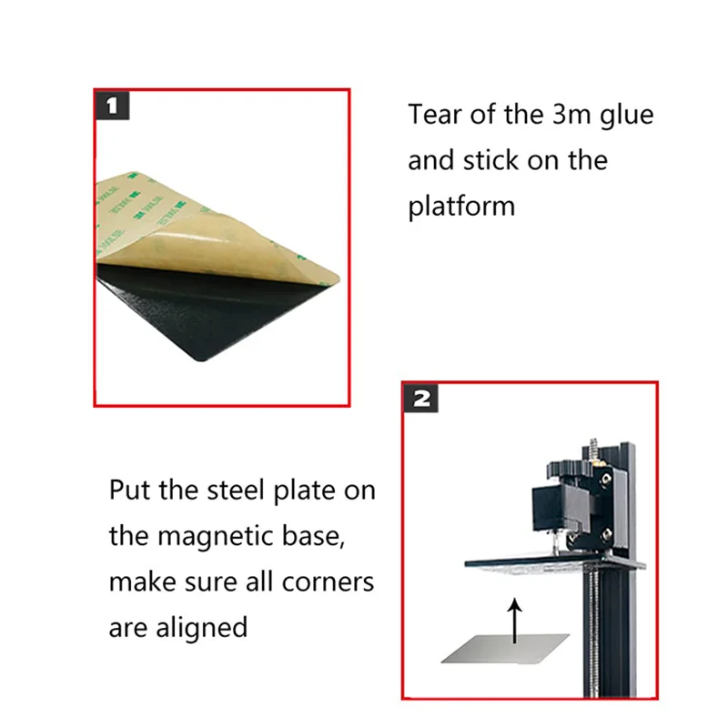 Placa de construcción de resina de acero con resorte energético, Base magnética de 172x110mm para impresión de resina UV SLA, impresora 3D Anycubic Photon M3