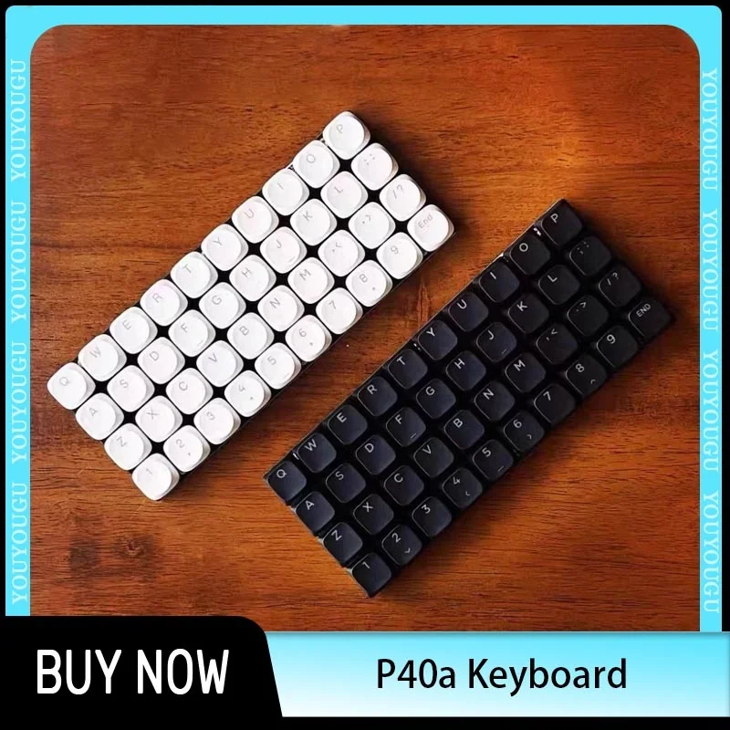 

P40a Low Profile Wired Keyboards Full 1u Mechanical Keyboard Single Mode Portable NKRO Support QMK Vial Gaming Keyboard Custom
