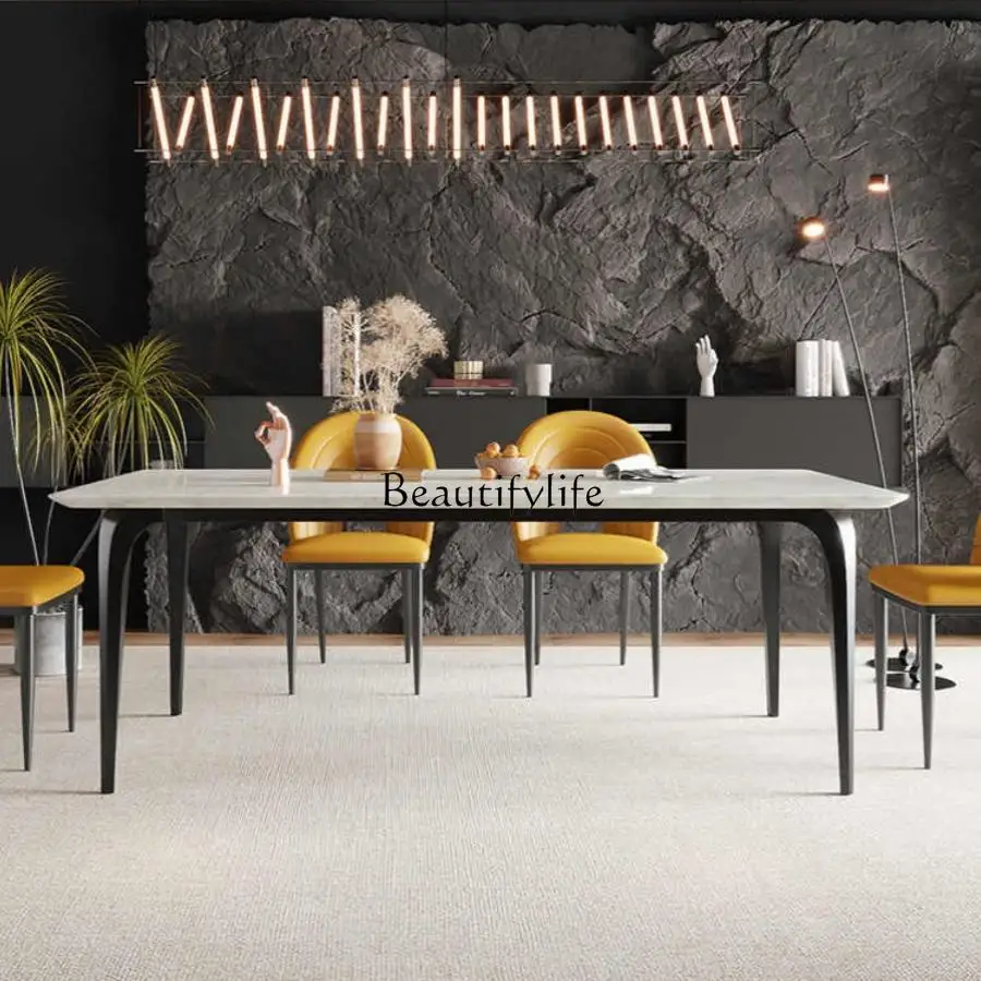 

All natural luxury stone dining table marble rectangular dining table