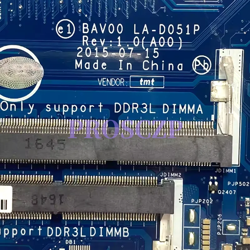

Материнская плата для ноутбука DELL Inspiron 5557 5457 P39F F49F P29F BAV00 LA-D051P 4405U i3 i5 i7 6-го поколения, материнская плата для ноутбука