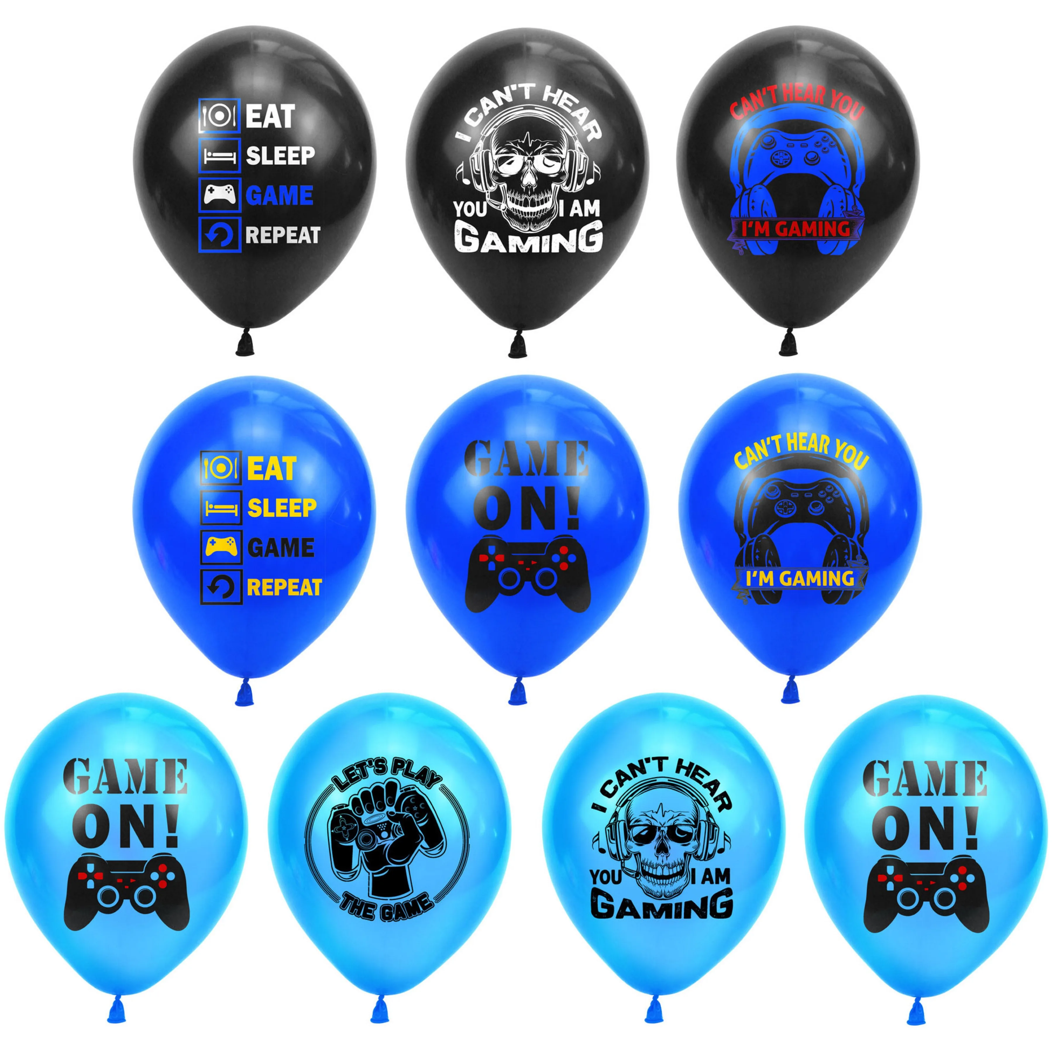 10 Stück 12 Zoll blaue Gamepad-Zahlen-Latexballons zum 8. bis 13. Geburtstag, Spiel auf Abbildung, Thema, Ballon, Geburtstagsparty-Dekorationen – Detail 9