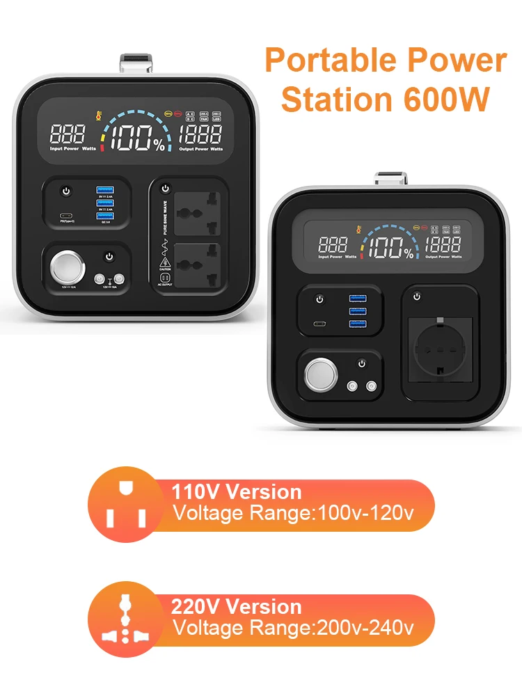 2000W Portable Power Station  2048Wh  LiFePO4 Backup Power 300W 500W 1000W Solar Power Bank Rechargeable Generator NO TAX