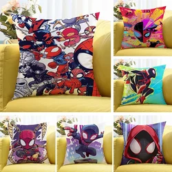 Marvel Spider Man Square Pillowcase Cushion Cartoon Anime Car Living Room Bedroom Home Decoration Kids Birthday Cute Gifts