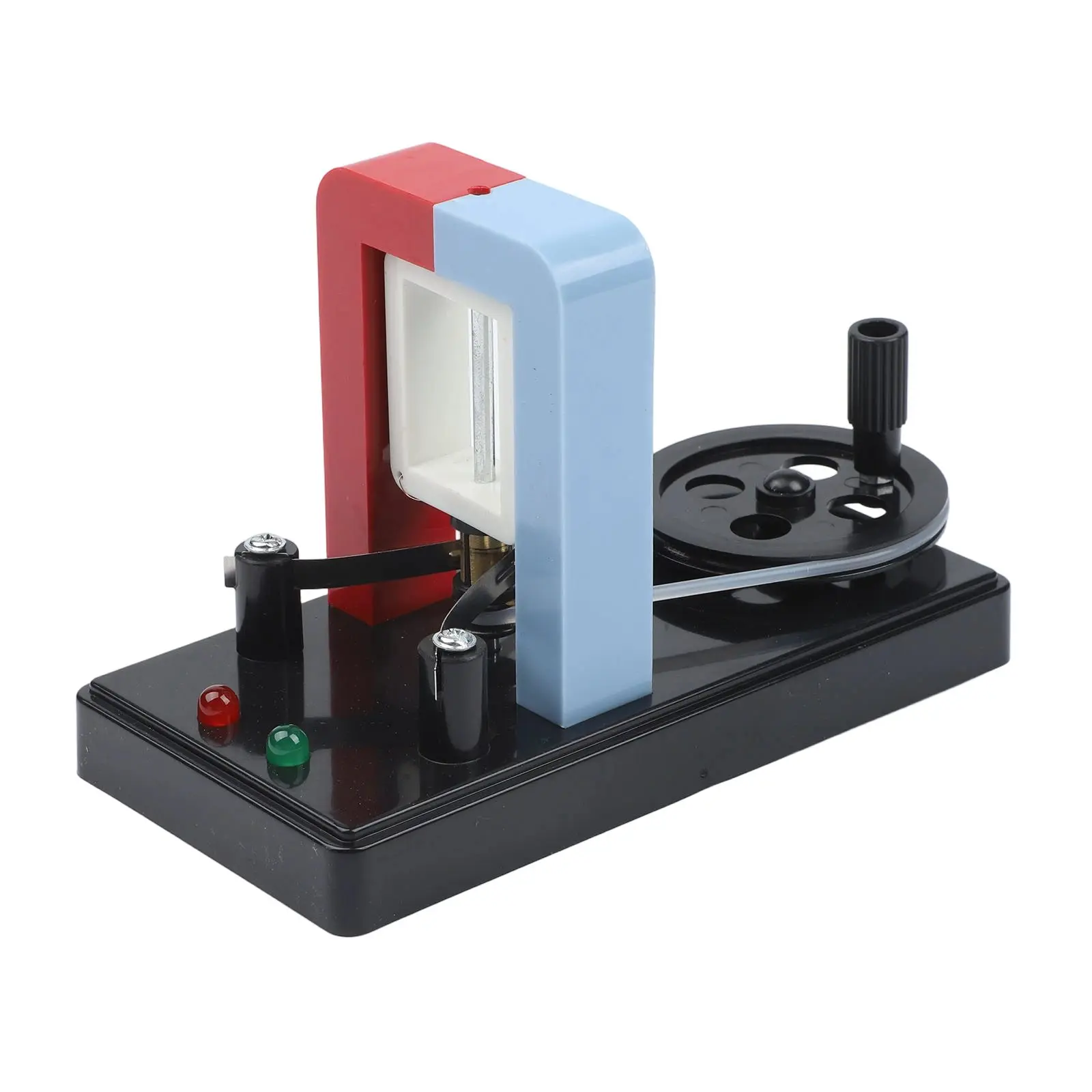 Hand Crank DC Generator for Science Education with Dual LED Indicators for Clear Demonstration of Electrical Current Generation