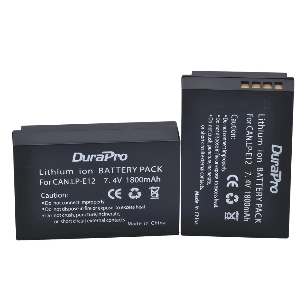 

LP-E12 1800mAh Bateria LP E12 LPE12 Battery for Canon EOS M50, EOS M10,M100,M200,100D Kiss X7 Rebel SL1 Camera accessories