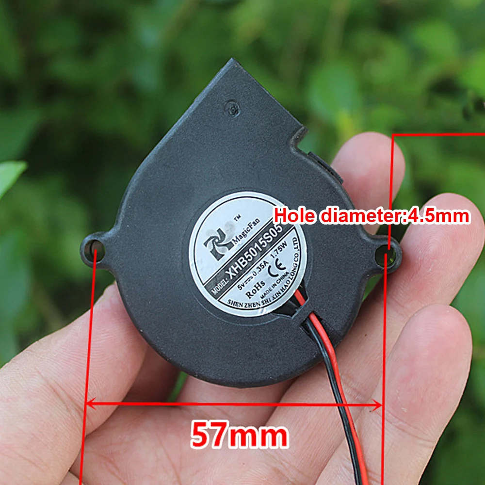 2PCS Mini 5015 Turbo Fan Cooling Fan DC 5V Brushless Cooling Fan Mute Micro 5cm Cooling Fan image 3