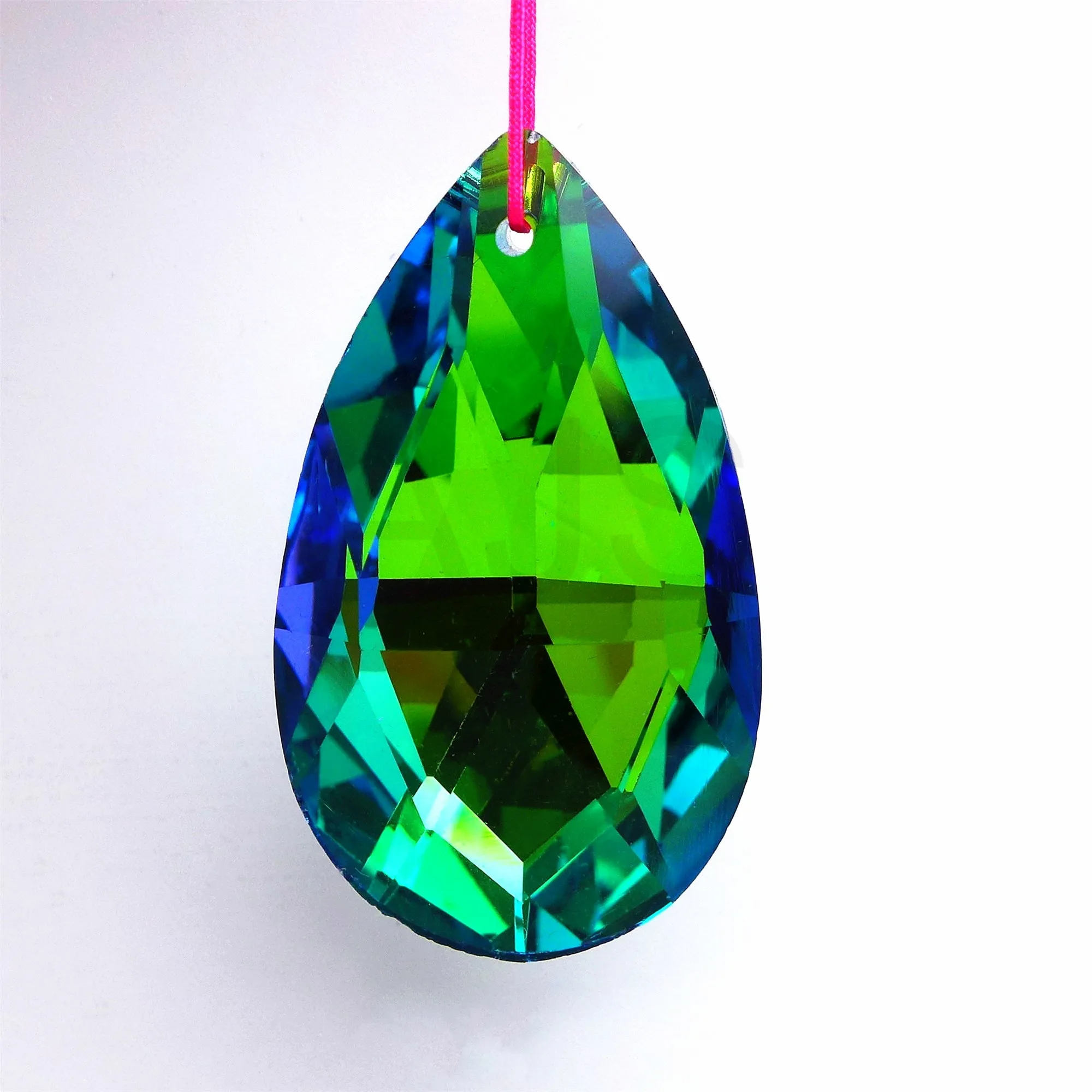 10pc 50MM 6106 Crystal Pendants Tear Drop Almond Pear Suncather Hanging Prims Chandelier Lamp Lights Decoration Free Shipping AB