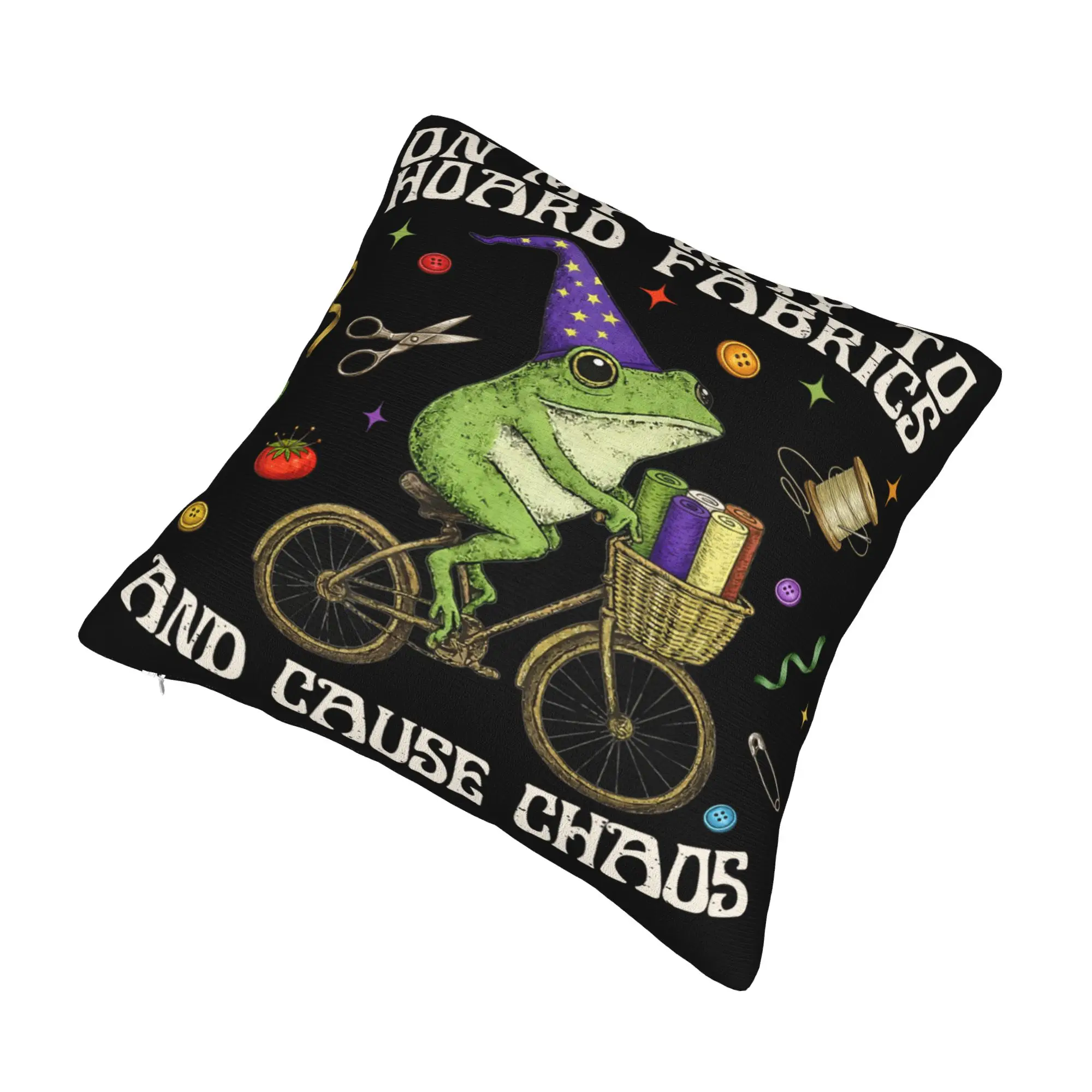 On My Way to Hoard Fabrics and Cause Chaos Pillowcases Printed Cushion Cover Decor  Pillow Case Cover Living Room Multiple Sizes