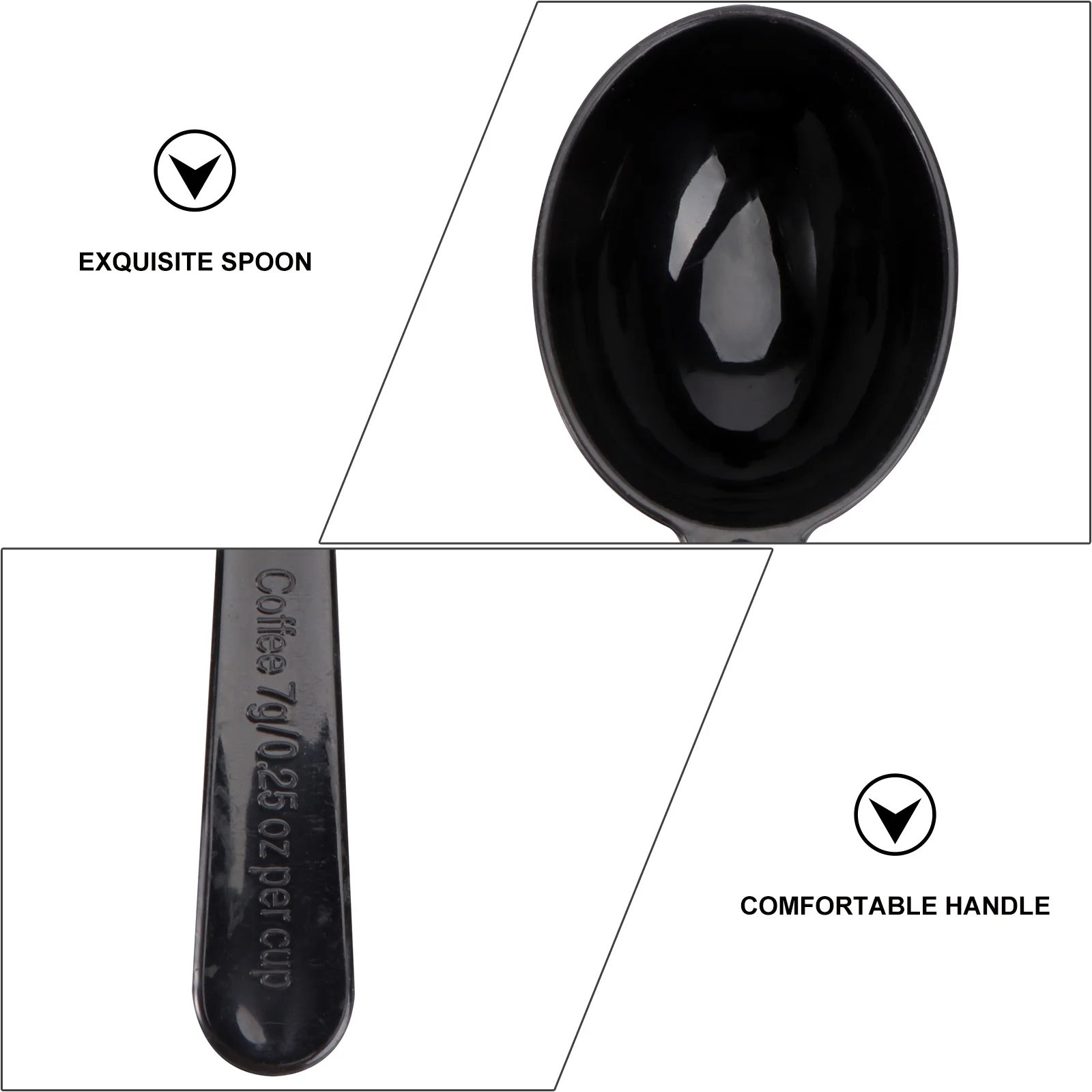 

5Pcs 7G 0.25oz Coffee Bean Measuring Spoons Thickened PP Plastic Measuring Tablespoon for Milk Powder Baking Soda Tea Coffee