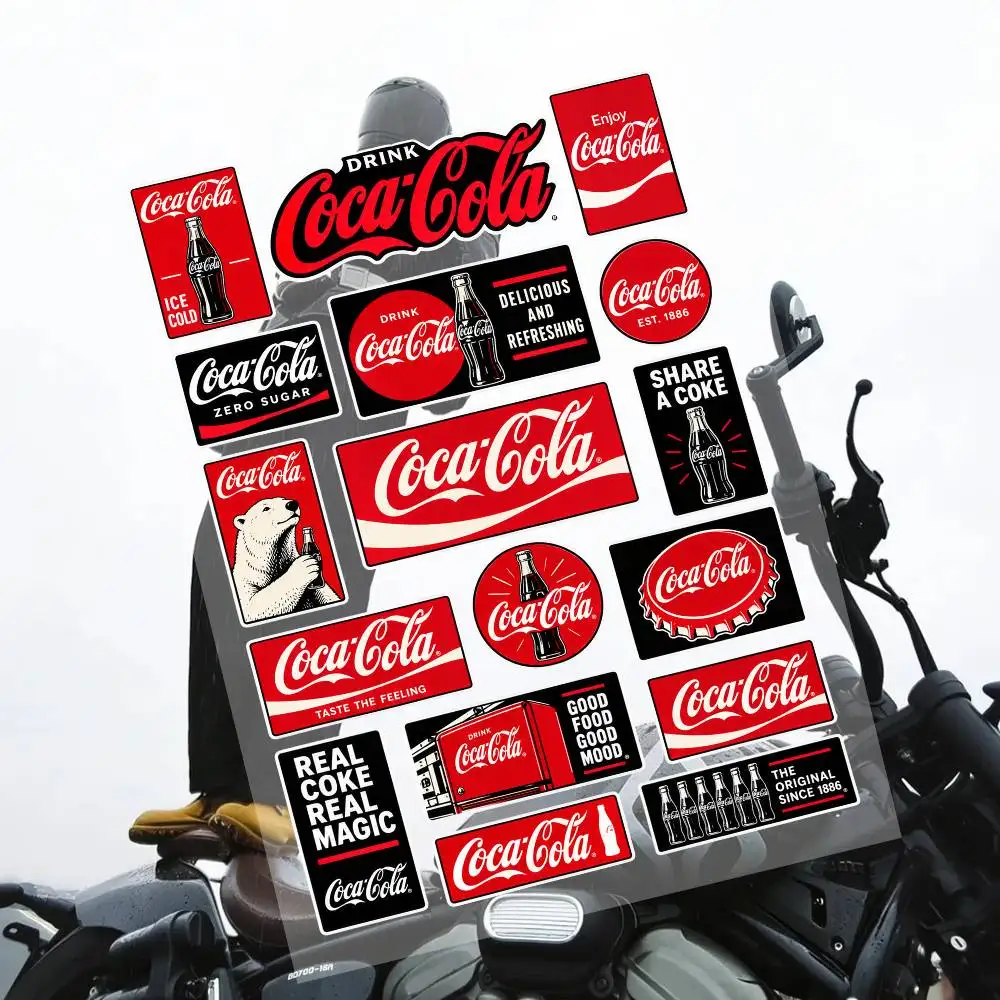 Coca- Cola- Stickers Waterproof Vinyl Decals For Car Motorcycle Helmet Laptop Skateboard