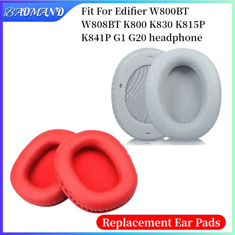 

Replacement Ear Pads Cushions for Edifier W800BT W808BT K800 K830 K815P K841P G1 G20 Headphone Soft Memory Foam Pads Earpads