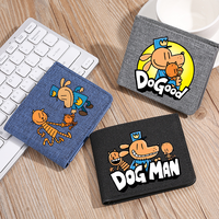 Dog Man Movie Wallet Cute Comic Men Short Folding Wallets Cartoon Card Holder Case Kids Coin Purse Fashion Boys Birthday Gift