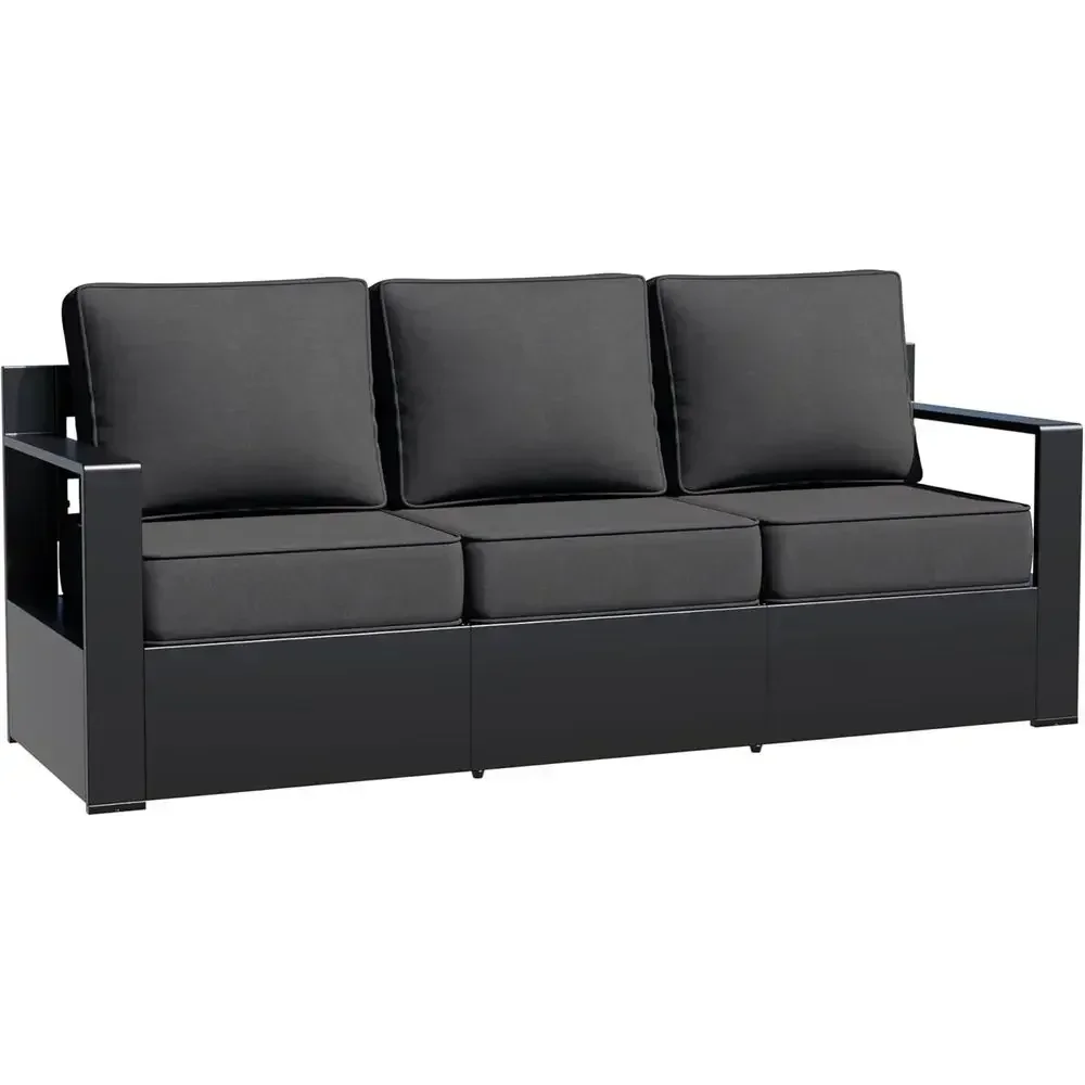 Patio Soa - 3-Seater Outdoor Couch with 6