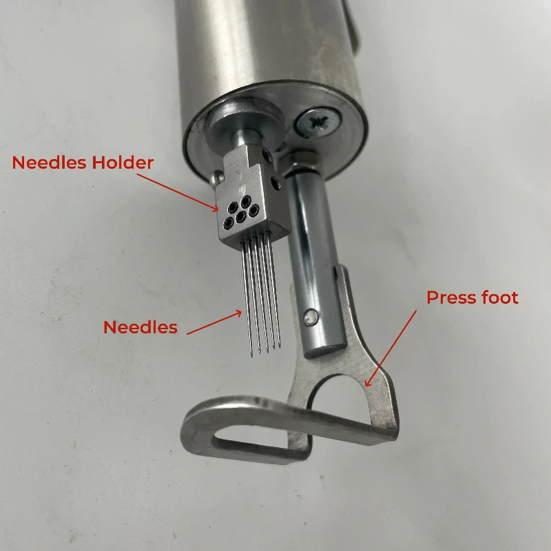 Hair Injection Tools  with Holder and Press Foot for DIY Hair Injection Machine for Injected Invisible Tape in Hair Extension