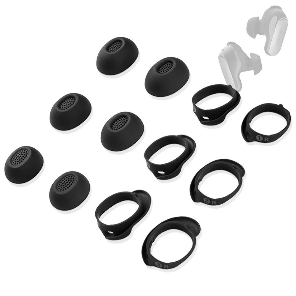 Embouts d'oreille en Silicone pour Bose QC Ultra II, oreillettes sans fil, OuietComfort Ultra II TWS, anneau de fixation, bouchons d'oreilles, 4 pièces