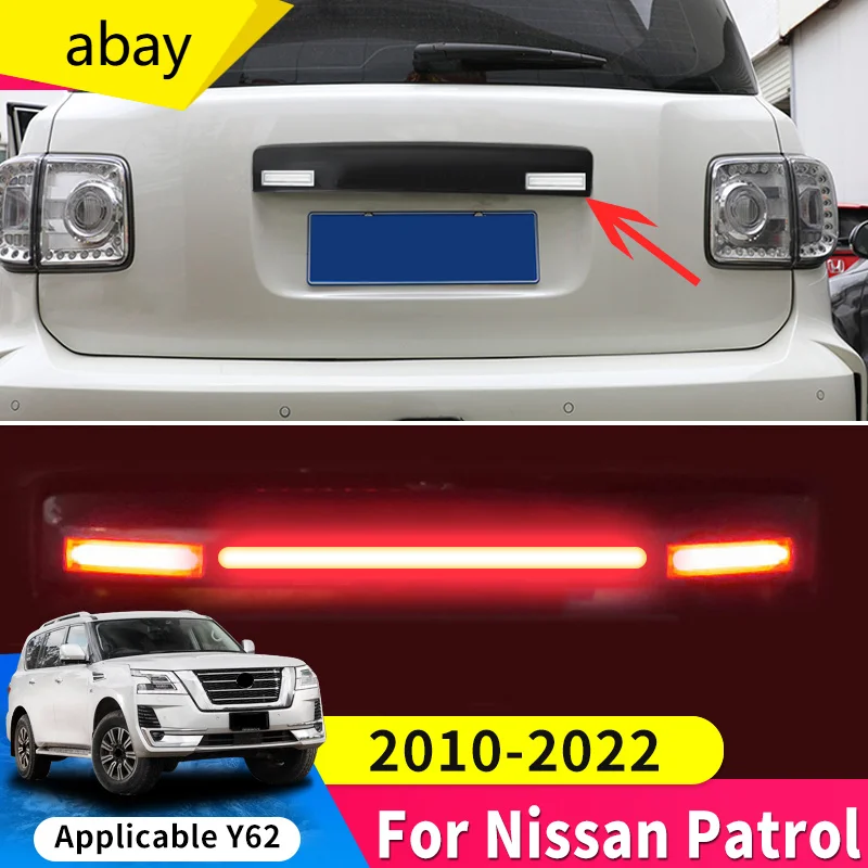 For Nissan Patrol Y62 Tailgate Stop Lamp LED Lamp with Light Trim Trim Accessories Dedicated for Modification
