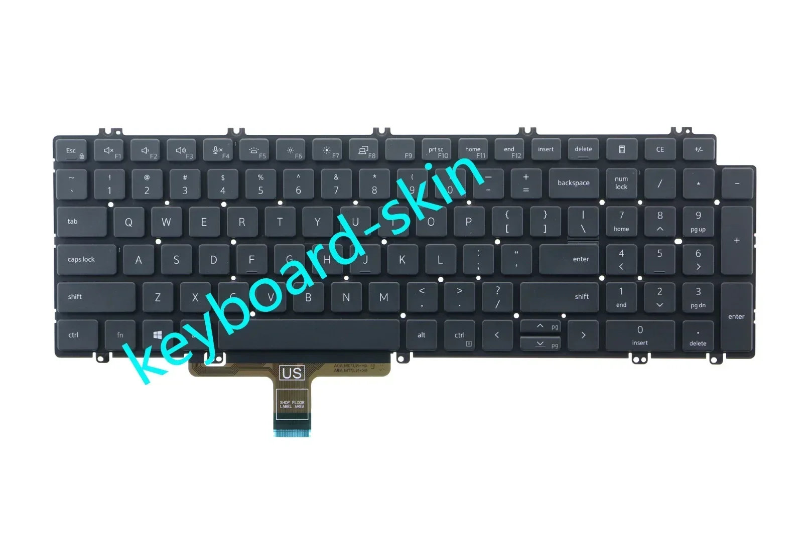 New US Keyboard Backlit /backlight for Dell Precision 3560 3561 3570 3571 P104F 3580 3581 P127F 7670 7680 P114F 7770 7780 P115F