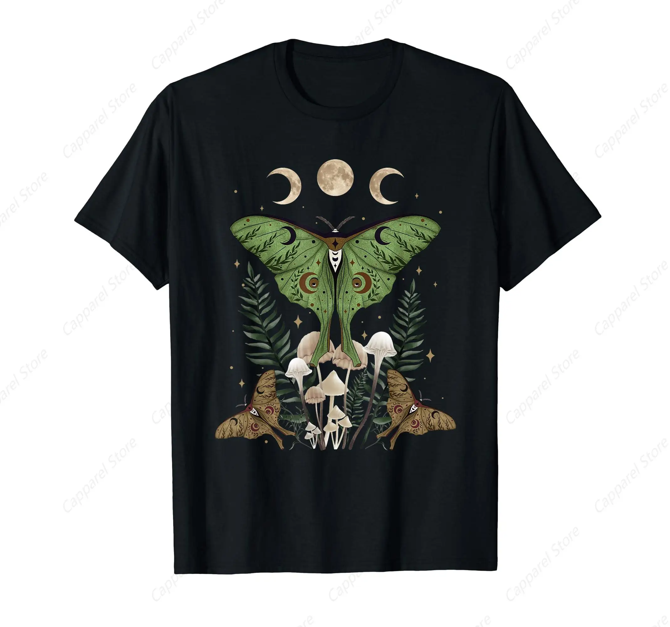 Fairy Grunge Fairycore Aesthetic Goth Luna Moth Mushroom T-Shirt