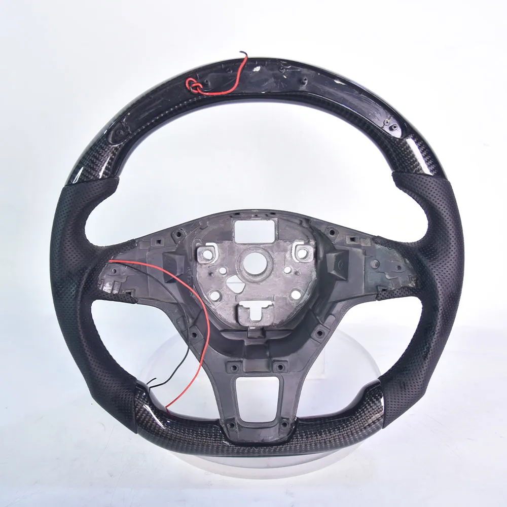 

Custom Carbon Fiber Leather Steering Wheel With Multi-Color Ambient LED For Volkswagen MK8