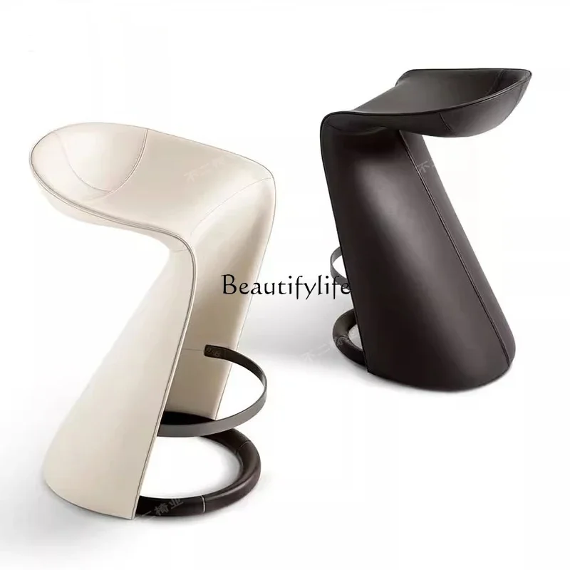 

07 Creative fiberglass design skirt modeling bar chair cafe restaurant high bar chair Light luxury