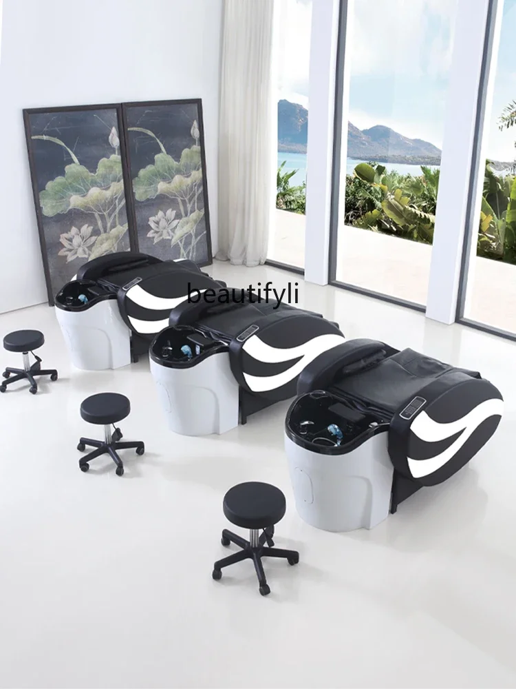 Hair therapy massage shampoo bed Automatic massage  Special bed Beauty salon Hair fumigation bed