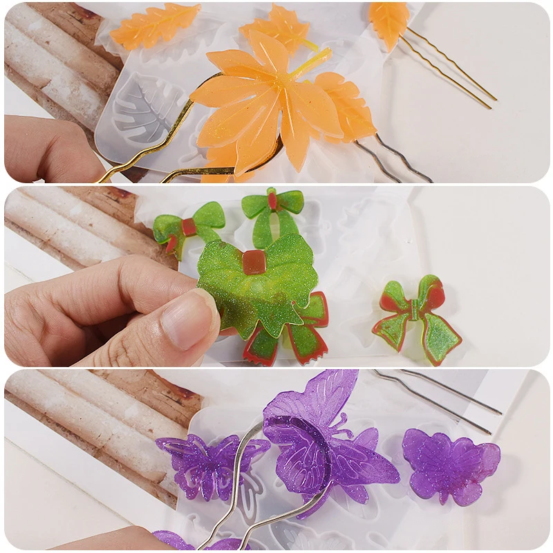 1pc brinco pingente molde de silicone resina cola epoxy jóias fazendo molde borboleta arco gato coração diy charme pingente molde jóias artesanato