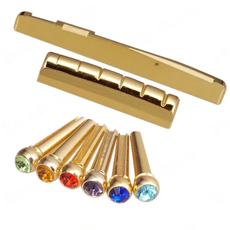 

Латунная гайка для народной гитары, набор металлических латунных штифтов для гитарных струн 74 мм