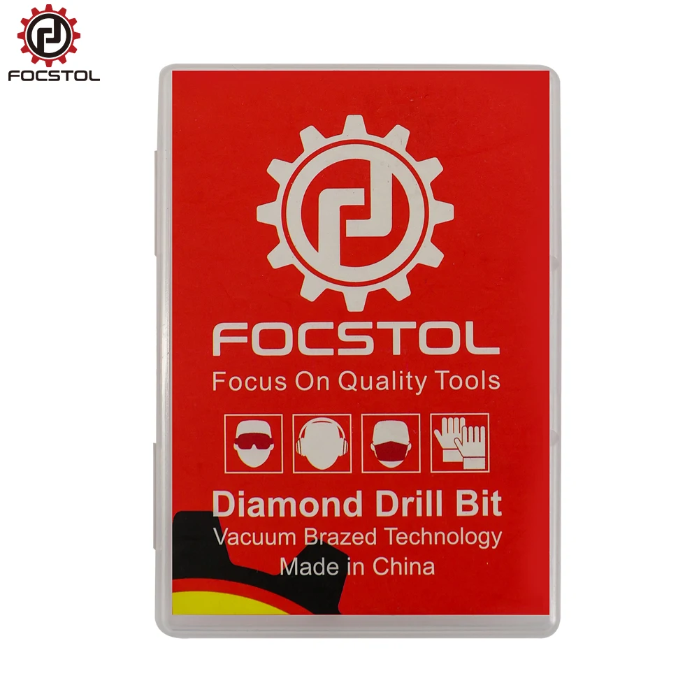 

Focstol 5pcs 6mm Diamond Drill Core Bit Hole Saw Drill Bit for Ceramic Marble Tile Granite Hex Shank Carbide Drill Bits