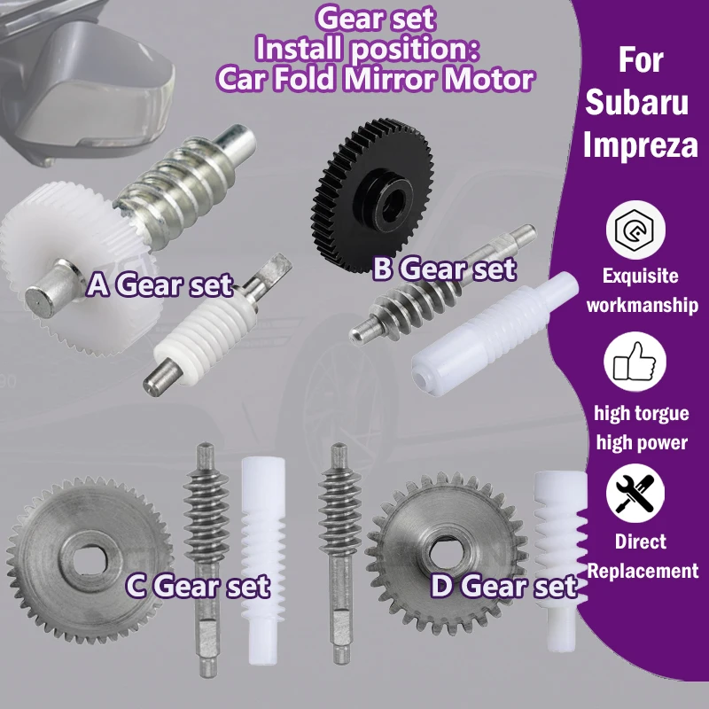 

AZGIANT For Subaru Impreza WRX STI Car 45T 48T 44T 30T metal gears unit of Exterior Auxiliary power folding mirror R L motor new