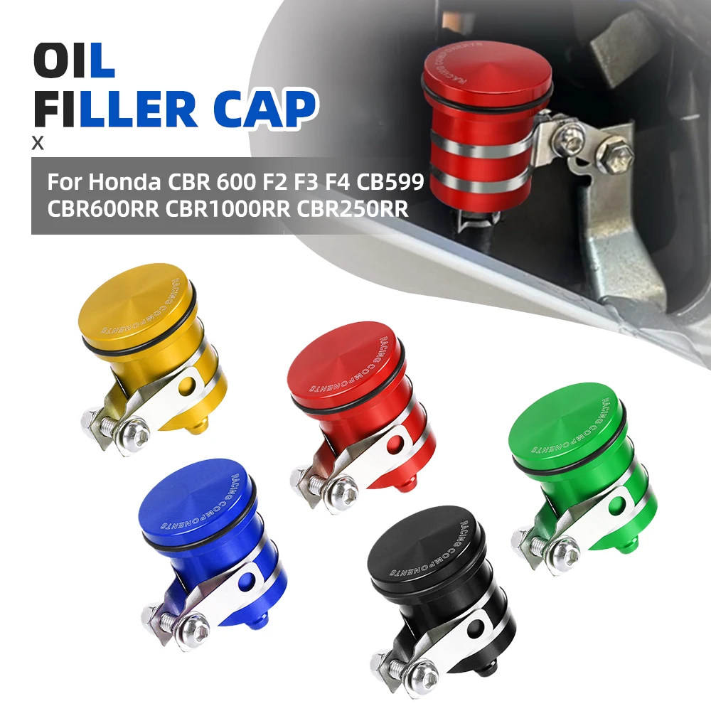 

For Honda CBR 600 F2 F3 F4 CB599 CBR600RR CBR1000RR CBR250RR CBR1100XX Rear Brake Fluid Reservoir Clutch Tank Oil Fluid Cup