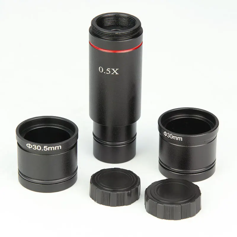 0.5X C-Mount مجهر كاميرا محول عدسة 23.2 مللي متر 30 مللي متر 30.5 مللي متر محول العدسة الإلكترونية للمجهر كاميرا CCD