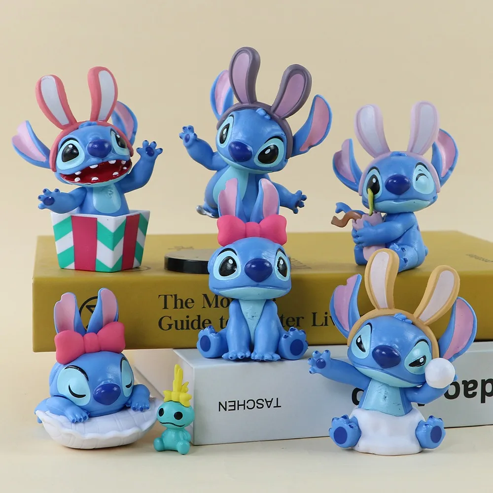 

Stitch Blind Box Cartoon Model Winter Series Action Figure Anime Collection Kids Fidget Toys Mini Mystery Box Gift Wholesale