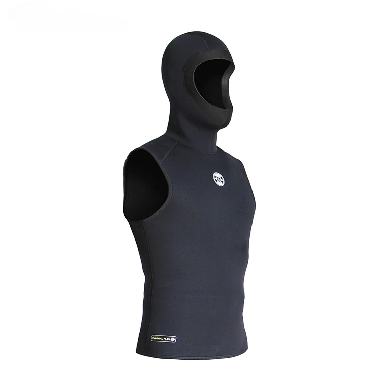 

Sleeveless Surfing Diving Suit with Head Cover for Outdoor Use Split Diving Suit Vest 3mm Hooded Warm Sports Diving Vest