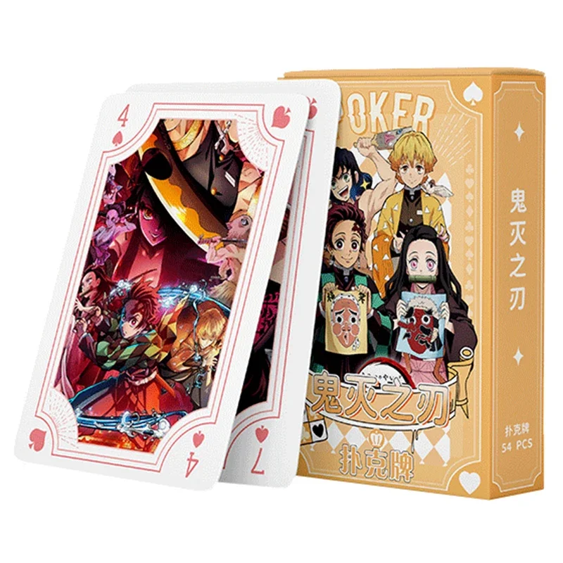 Demon Slayer Poker Playing Cards Board Games Anime Toys Deck Card Manga Jujutsu Games Leisure Entertainment Originality