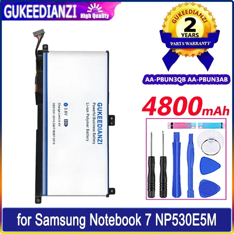 

GUKEEDIANZI Battery AA-PBUN3QB AA-PBUN3AB 4800mAh for Samsung Notebook 7 NP530E5M NP800G5M NP740U5L Batteries