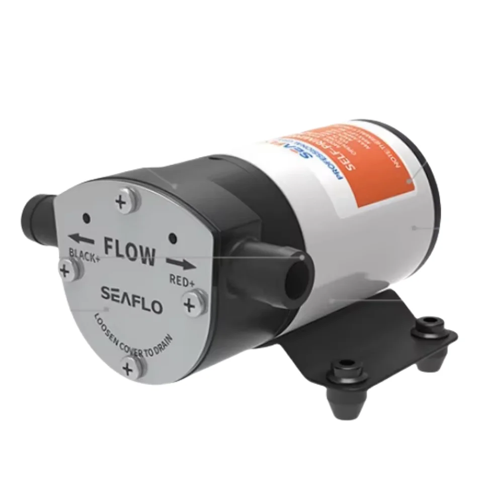 

Seaflo Motorboat Bilge Pump 12V/24V Automatic Drain Pump 30L/Min Large Flow Yacht Centrifugal Impeller Self-priming Water Pump
