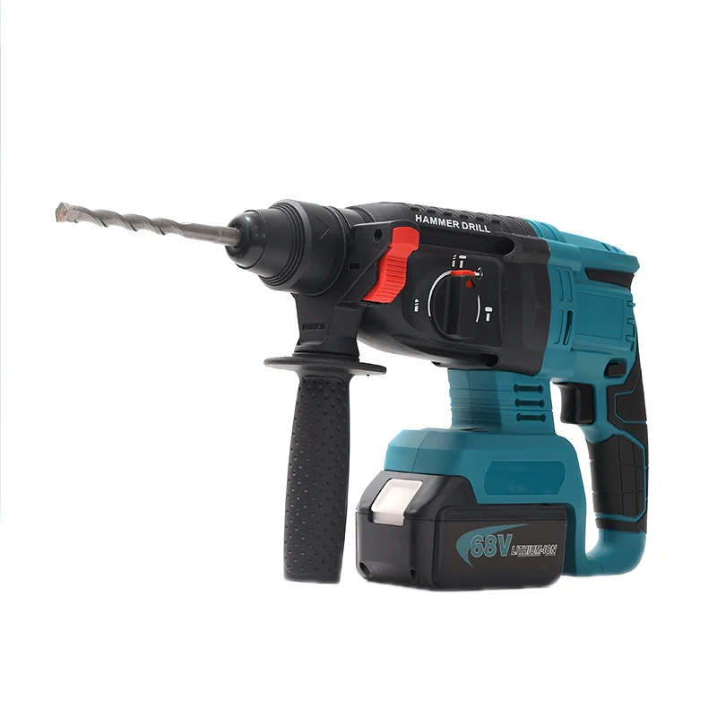 1350W 18V Cordless Electric Rotary Hammer Drill Multifunction Hammer Impact Drill Set Power Tool With Accessories Rechargeable