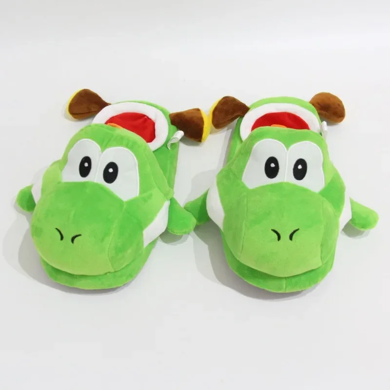 Super Mario Bros Yoshi pantofole invernali donna uomo moda pantofole in cotone per uso domestico piattaforma piatta per interni infradito scarpe