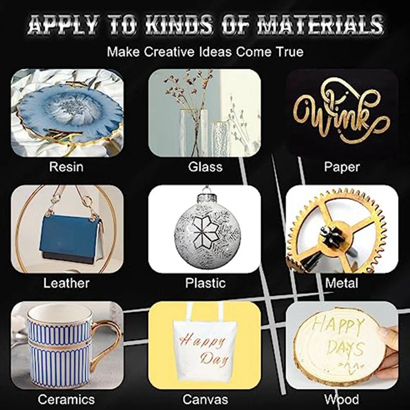 금속 펜 반사 페인트 펜, 영구 금속 마커, 2-3mm 넓은 적용 영역, 고광택, 방수, 3 가지 색상